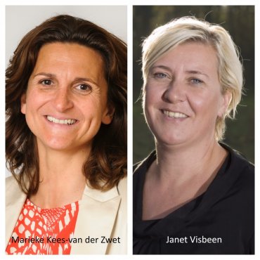 Portretfoto Janet Visbeen en Marieke Kees-van der Zwet