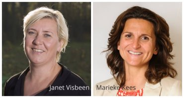 Portretfoto Janet Visbeen en Marieke Kees